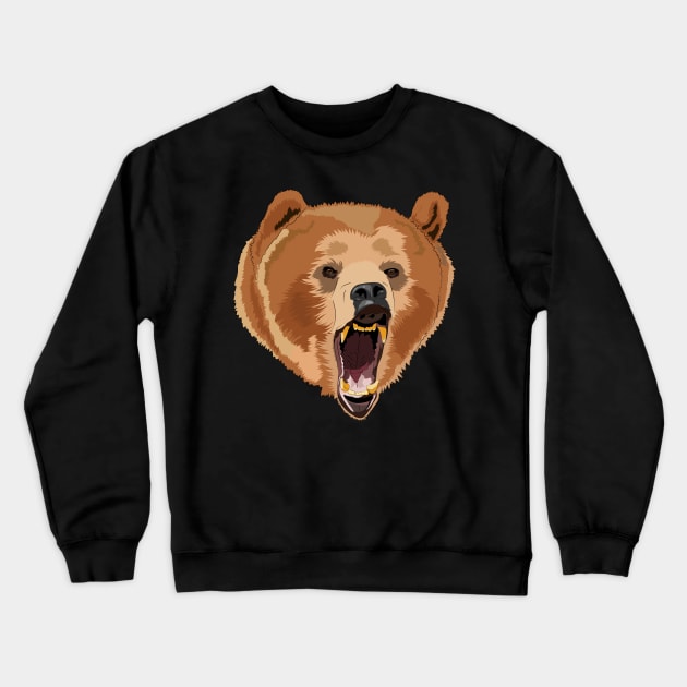 Grizzly bear Crewneck Sweatshirt by STARSsoft